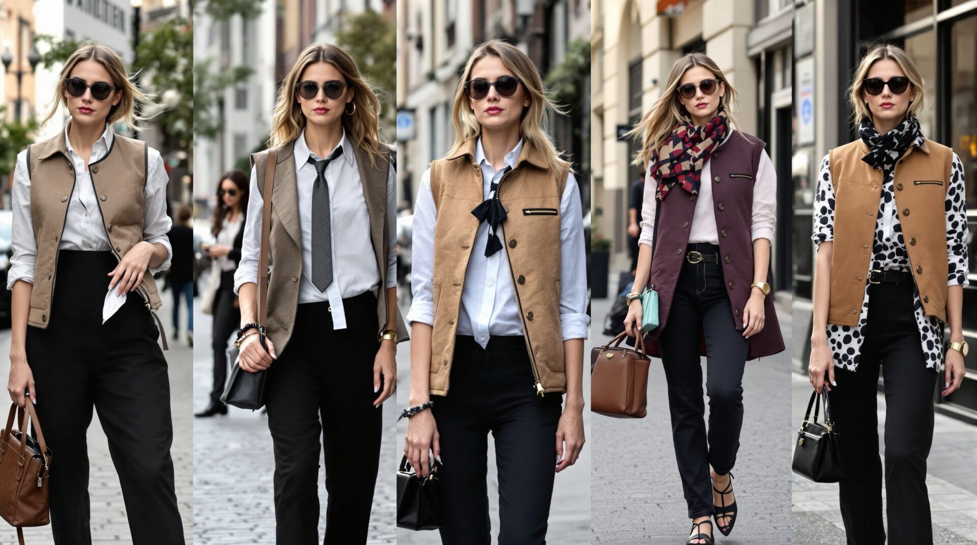 gilet avec chemise femme