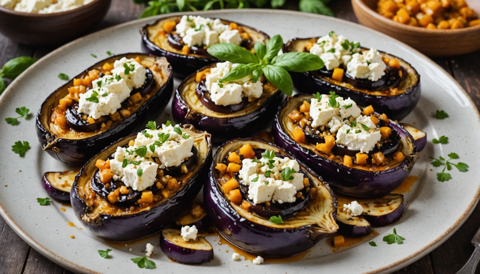 aubergine au four feta