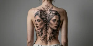 tatouage dos femme