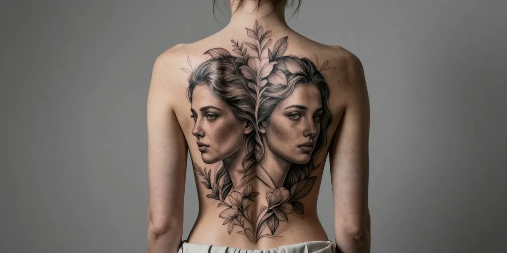 tatouage dos femme