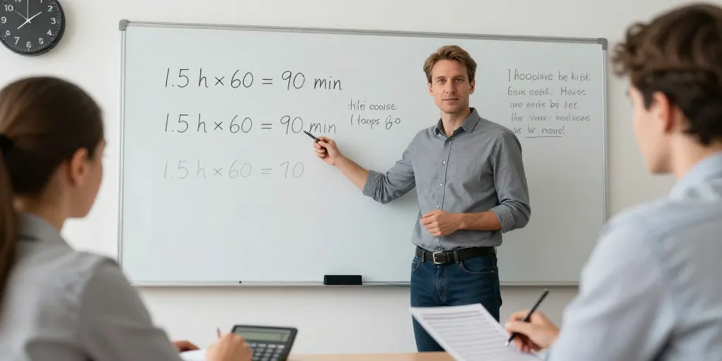 convertir heure en minute