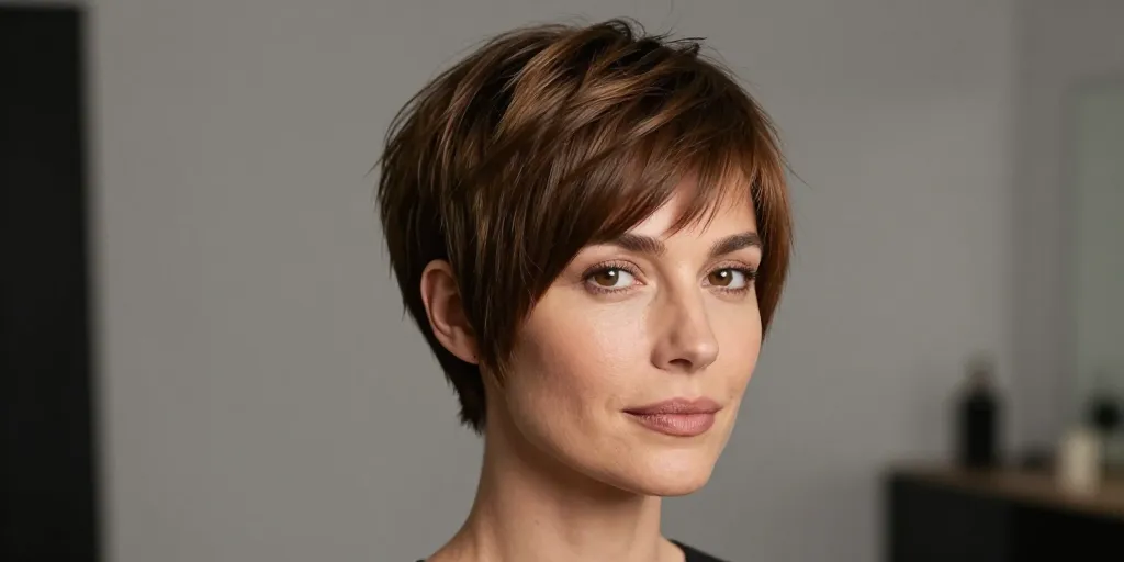 coupe courte dégradée effilée