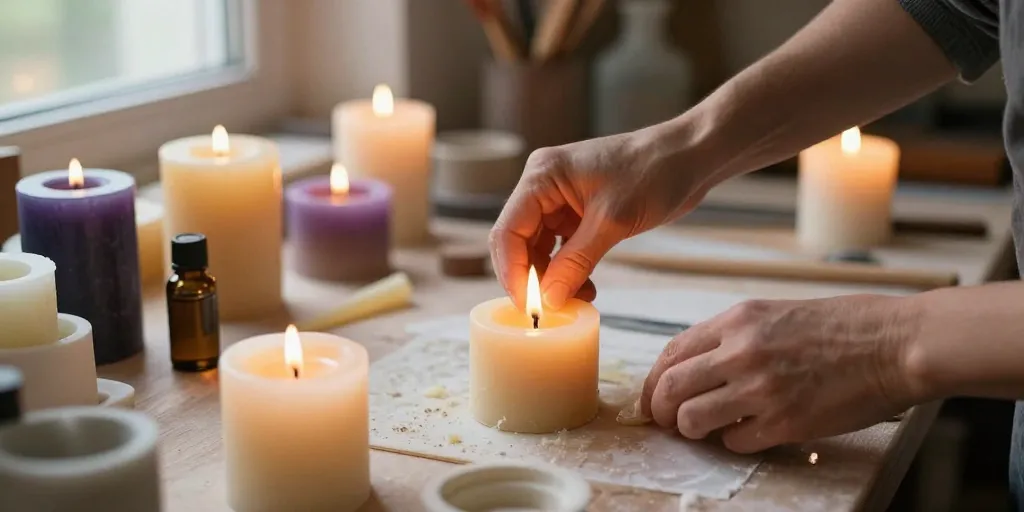 De la cire brute à la flamme parfaite : l'art des bougies faites main